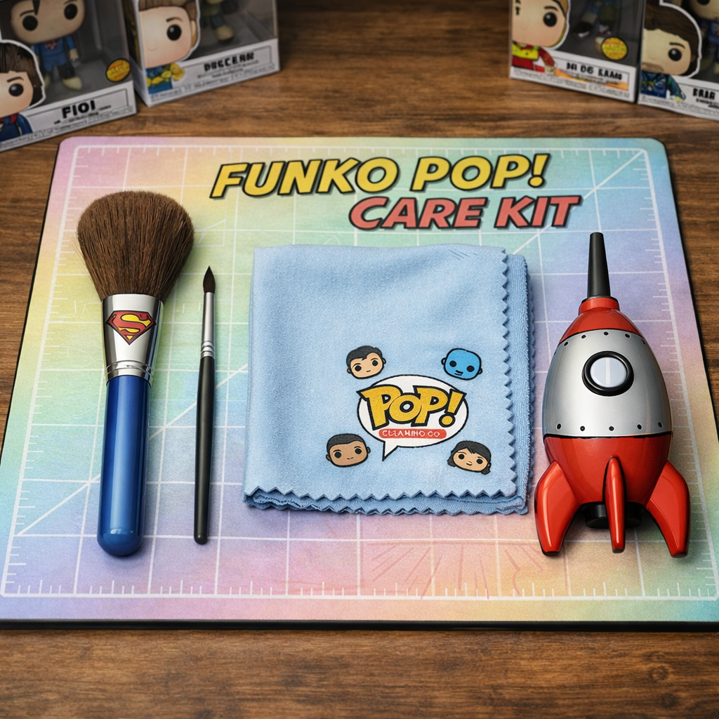 Kit de Limpeza Funko Pop: Pincéis e Pano