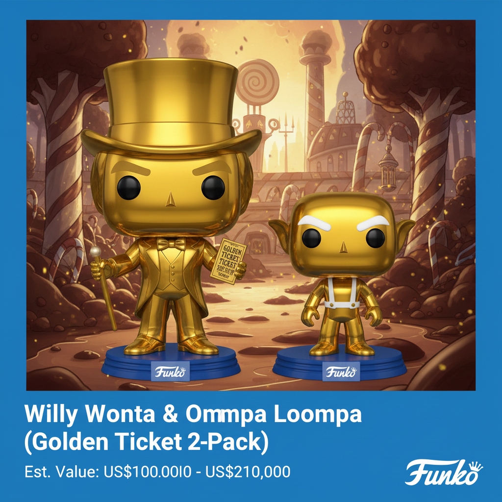 Funko Pop Willy Wonka Golden Ticket 2 Pack